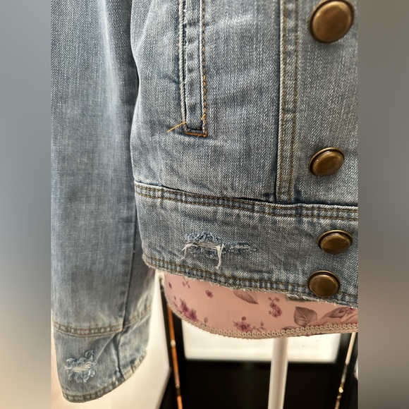 Free People Military Style Denim Jacket - Picture 8 of 10